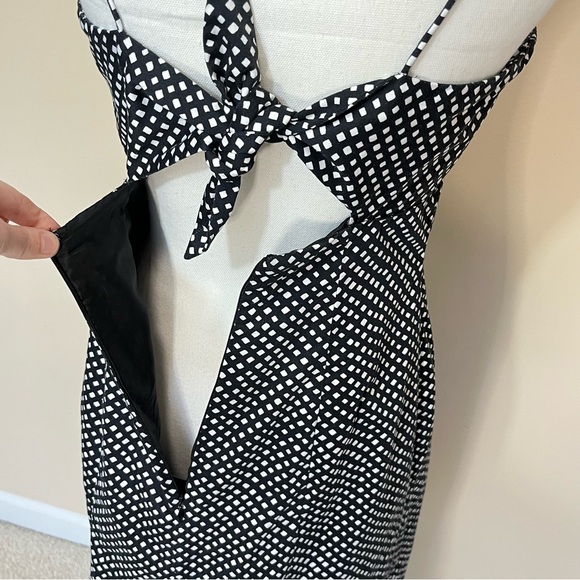 Evan Picone Diamond Polka Dot Tie Back Dress - Picture 10 of 15